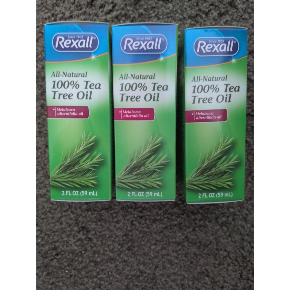 3ct Rexall 100% All Natural Tea Tree Oil for Skin Hair Nails Aromatherapy & Soap